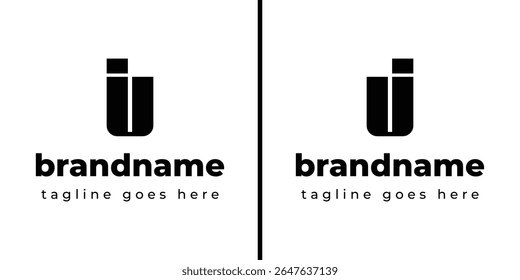 Buchstaben IU Monogramm Logo, geeignet für jedes Unternehmen mit UI oder IU Initialen