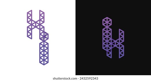 Letters IX and XI Polygon Logo, suitable for business related to polygon with IX or XI initials