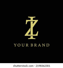 Diseño del logotipo del monograma IZ