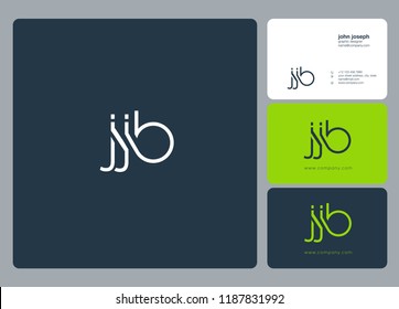 Letters J J B Joint logo icon with business card vector template.
