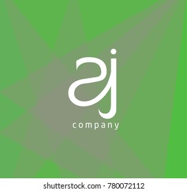 Letters A J business Logo icon template vector.
