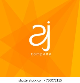 Letters A J business Logo icon template vector.
