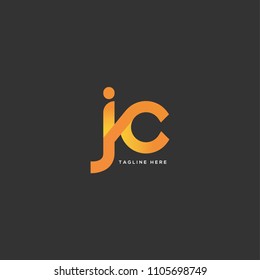 Letters J C joint logo icon vector template.
