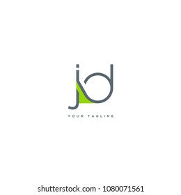Letters J & D joint logo icon vector template.