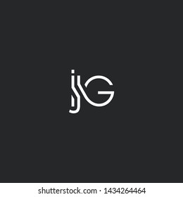 Letters I J G Joint logo icon vector element.