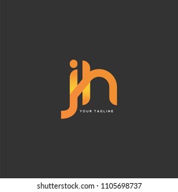 Letters J H joint logo icon vector template.
