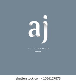 Letters A J joint logo icon vector element.