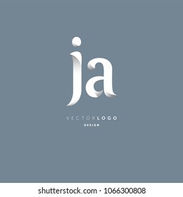 Letters J & A joint logo icon vector element.