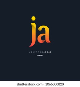 Letters J & A joint logo icon vector element.