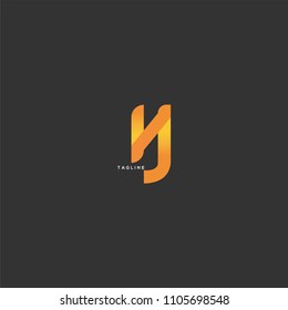 Letters I J joint logo icon vector template.

