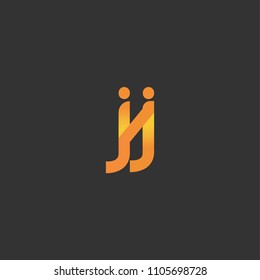 Letters J J joint logo icon vector template.
