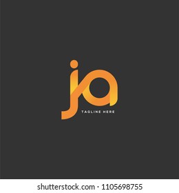Letters J A joint logo icon vector template.
