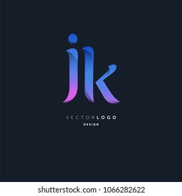 Letters J & K joint logo icon vector element.
