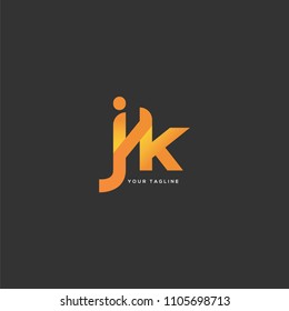 Letters J K joint logo icon vector template.
