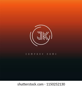 Letters J K Joint logo icon vector element.
