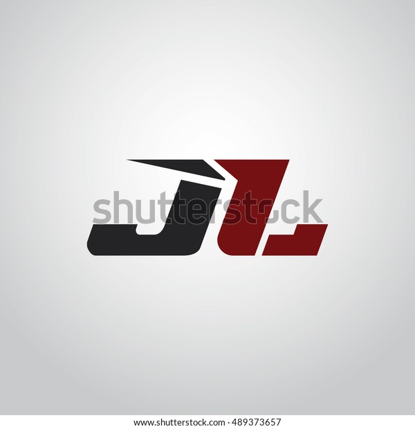 Letters J L Logo Automotive Black Stock Vector (Royalty Free) 489373657