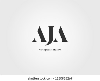 Letters A J A logo icon vector template.