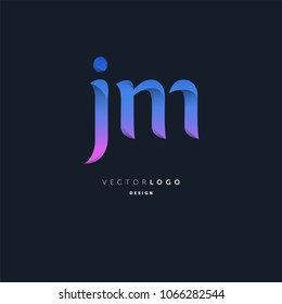 Letters J & M joint logo icon vector element.
