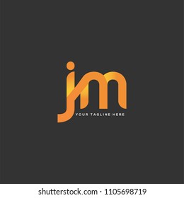 Letters J M joint logo icon vector template.
