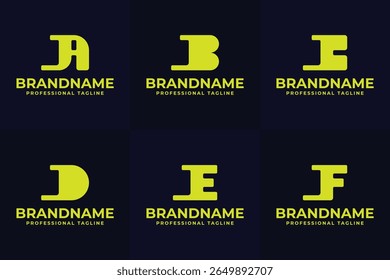 Letras JA JB JC JD JE JF Monograma Conjunto de logotipos