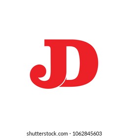 letters jd linked logo vector