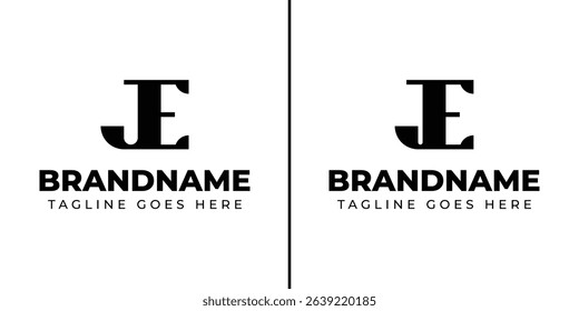 Letters JE Monogram Logo, suitable for any business with JE or EJ initials