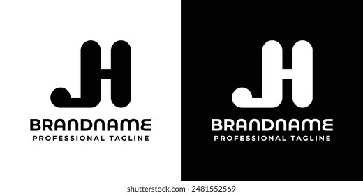 Letters JH Monogram Logo, Great for Multisector Company Branding