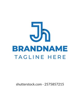 Letters JH Monogram Logo, suitable for any business with JH or HJ initials