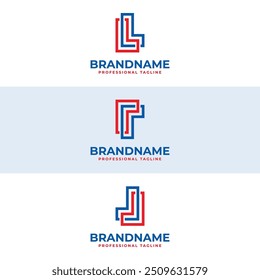 Letras JJ LL RR Monograma Conjunto de logotipo, adequado para qualquer negócio com JJ LL ou RR iniciais