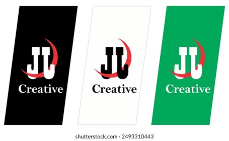 Letras JJ simple, icono logo moderno. 