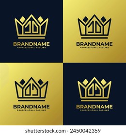 Letters JO and OJ Home King Logo Set, suitable for business with JO or OJ initials