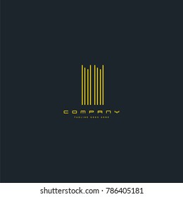 Letters I & I joint logo icon. Stroke letter vector element.