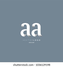 Letters A A joint logo icon vector element.
