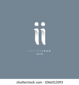 Letters I & I joint logo icon vector element.
