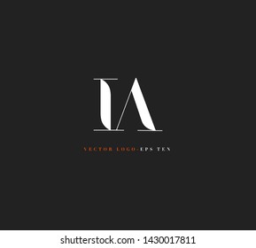 Letters I & A Joint logo icon vector for business card and corporate identity.