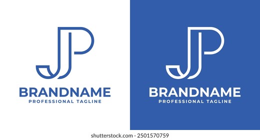 Letras JP Monogram Logo, adecuado para cualquier negocio con iniciales PJ o JP