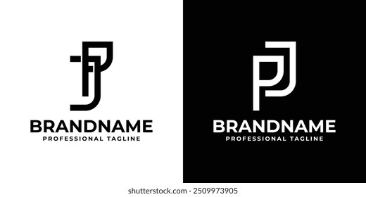 Letters JP and PJ Monogram Logo, suitable for any business with JP or PJ initials