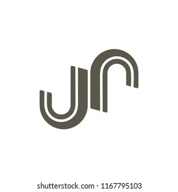 letters jr stripes logo vector
