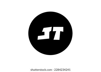 Logotipo de las letras JT Simple Moderno Limpio