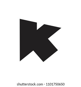 letters k arrow design logo vector