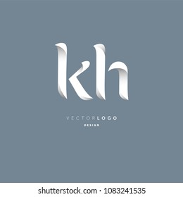 Letters K & H joint logo icon vector element.