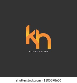 Letters K H joint logo icon vector template.
