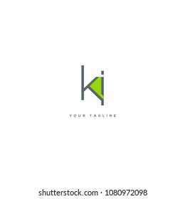 Letters K I, K & I joint logo icon vector template.
