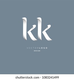 Letters K & K joint logo icon vector element.