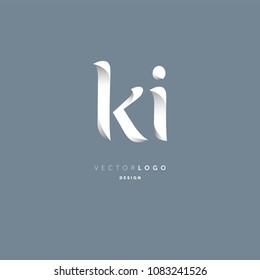 Letters K & I joint logo icon vector element.