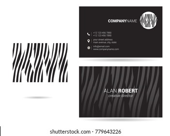 Letters K M Logo icon with Business Card Template Vector.