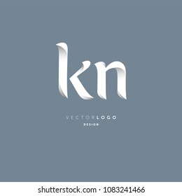 Letters K & N joint logo icon vector element.