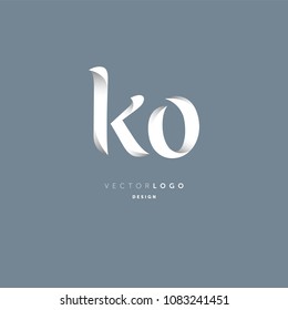 Letters K & O joint logo icon vector element.