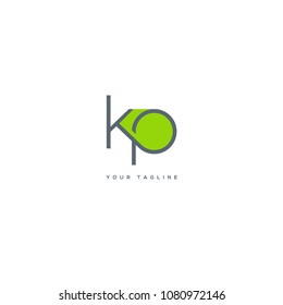 Letters K P, K & P joint logo icon vector template.