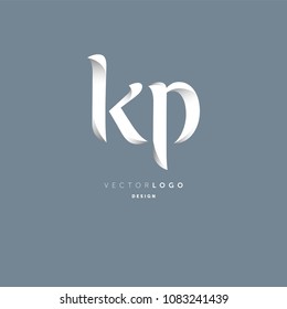 Letters K & P joint logo icon vector element.